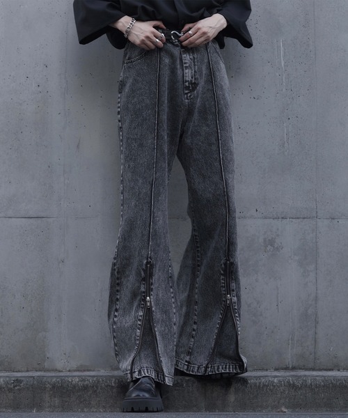 cussil（クシル） ブーツカットデニムパンツ X-SMALL ブラック メンズ 