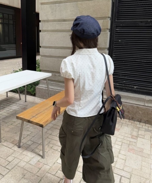 「LADY LIKE」 半袖シャツ L ホワイト レディース_画像3