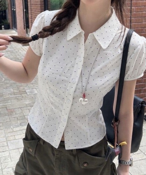 「LADY LIKE」 半袖シャツ L ホワイト レディース_画像6