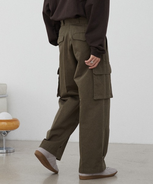 「WYM LIDNM」 カーゴパンツ S オリーブ メンズ_画像4