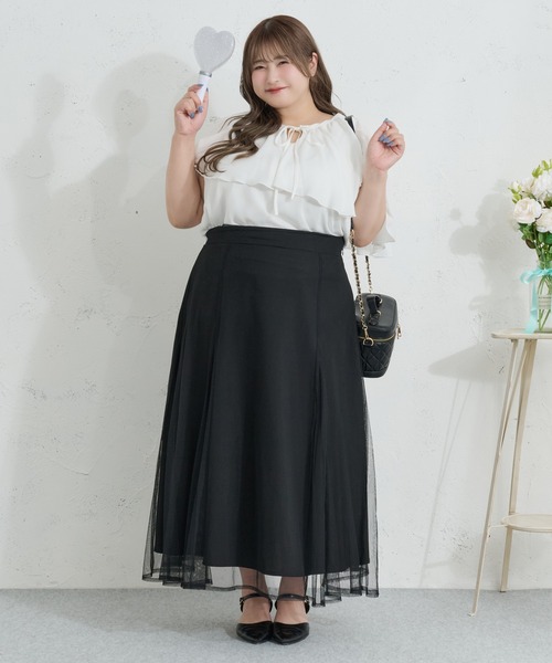 「Louiosy」 ノースリーブブラウス 4L ピンク レディース_画像5