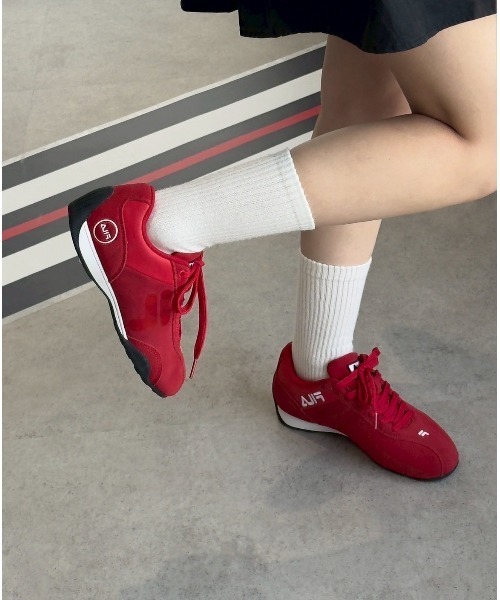 FILA（フィラ） ローカットスニーカー 24.5cm レッド レディース