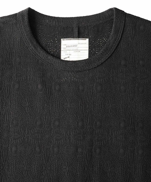 「SHAREEF」 長袖Tシャツ 1 ブラック メンズ_画像4
