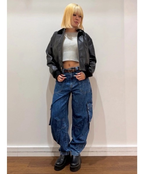 GAP（ギャップ） レザージャケット ライダース リサイクル100