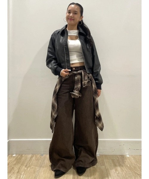 GAP（ギャップ） レザージャケット ライダース リサイクル100