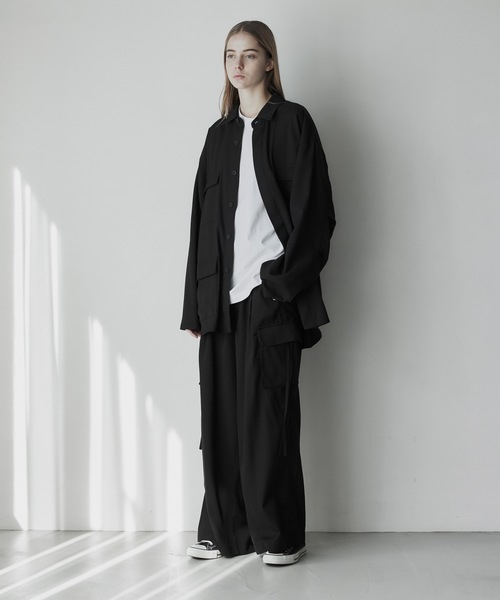 「remer」 長袖シャツ MEDIUM ブラック メンズ_画像3