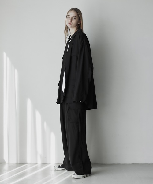 「remer」 長袖シャツ MEDIUM ブラック メンズ_画像6