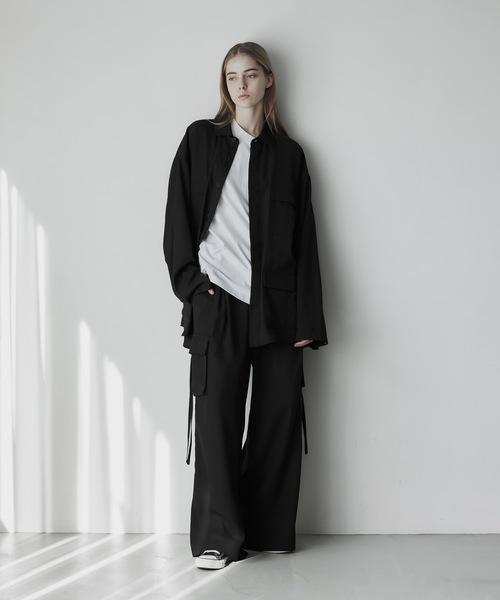 「remer」 長袖シャツ MEDIUM ブラック メンズ_画像8