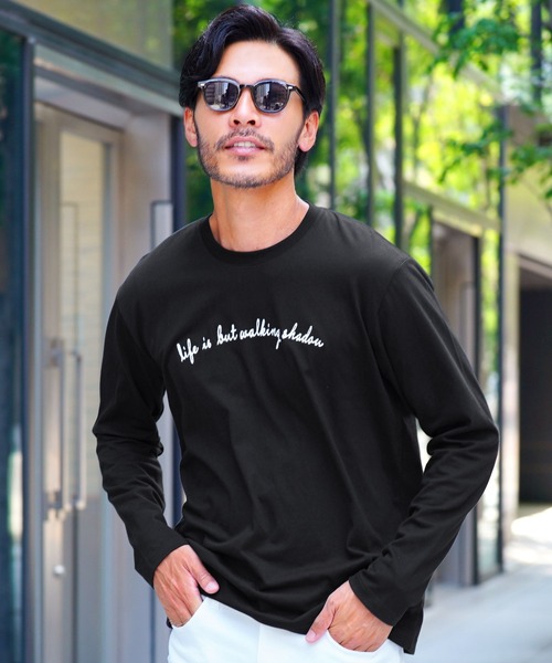 JIGGYS SHOP（ジギーズショップ） tシャツ コットン マルチ刺繍 長袖T