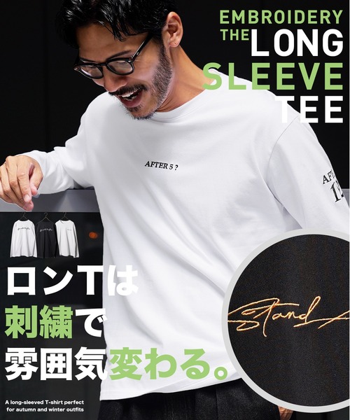 JIGGYS SHOP（ジギーズショップ） tシャツ コットン マルチ刺繍 長袖T