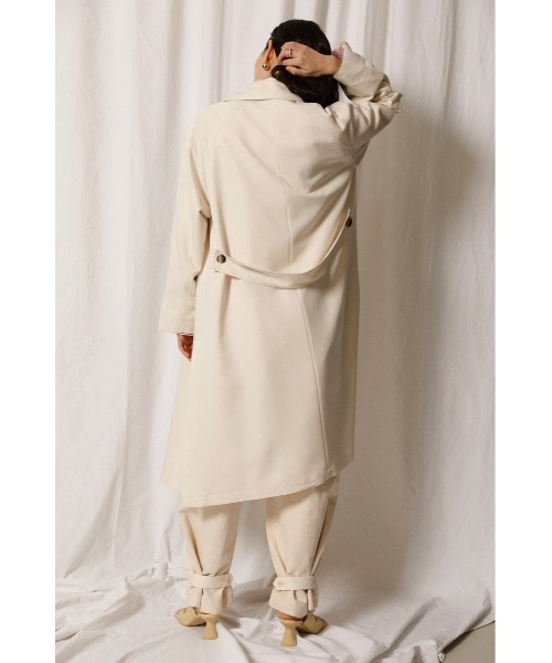 その他ブランド / ステンカラーコート/--/コットン/BEG crie conforto ステンカラーコート コート バックベルトステンカラー