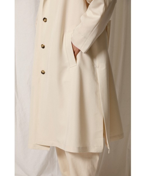 crie conforto ステンカラーコート コート バックベルトステンカラー