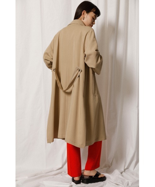 crie conforto ステンカラーコート コート バックベルトステンカラー