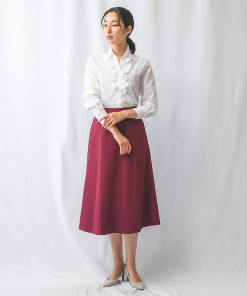 【現行】【大きいサイズ】【IV】NARACAMICIE フリルシャツ レディース 現行】【大きいサイズ】【IV】NARACAMICIE フリルシャツ