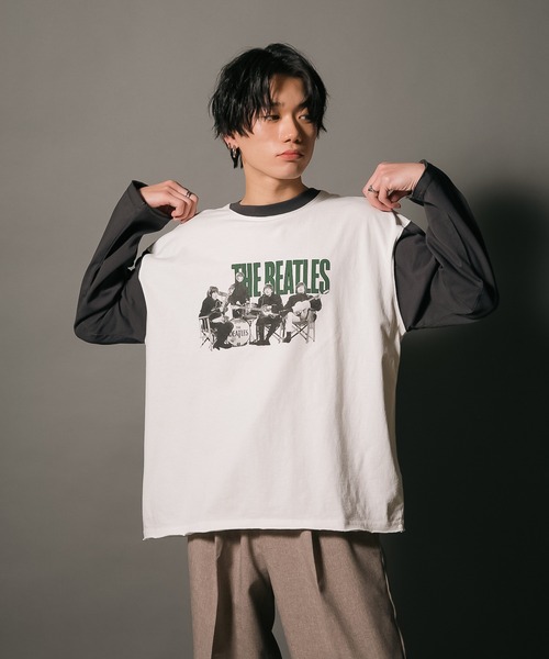 The Beatles tシャツ 「THE BEATLES/ザ・ビートルズ 」袖配色