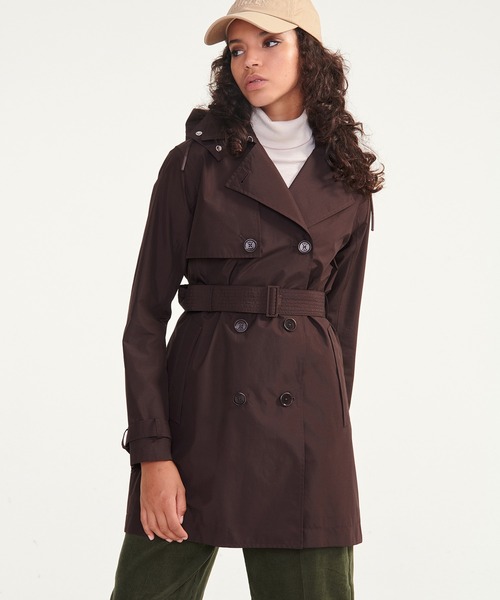 AIGLE エーグル ゴアテックス トレンチコート くすみピンク Mサイズ AIGLE（エーグル） トレンチコート コート GORE-TEX 防水 透湿 防風