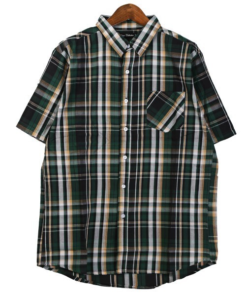 Plantation 半袖シャツ チェック柄 新品タグ付き LUXSTYLE（ラグスタイル） シャツ 半袖 先染めチェック柄半袖シャツ
