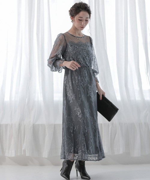 epic day（エピックデイ） ドレス レースコンビフレアマーメイドロング