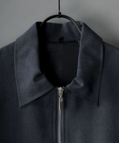SITRY ジップブルゾン ボマージャケット SITRY ブルゾン アウター polyester tropical zip blouson