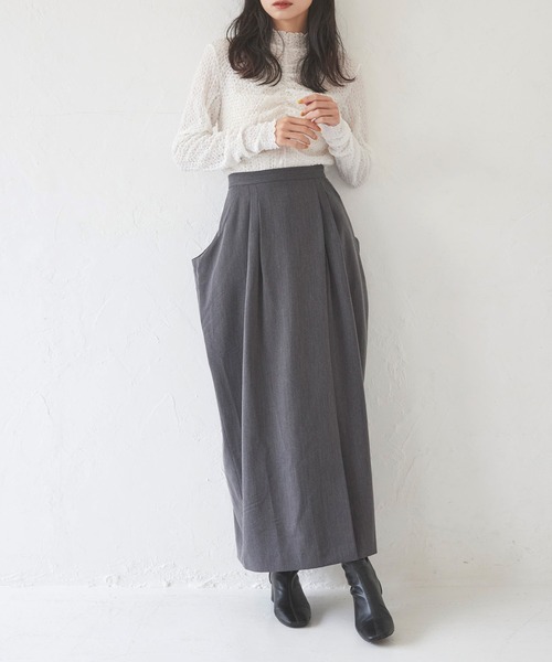 新品　FD ドレープデザイン スカート 黒 Stylevoice for xxx スカート ドレープデザインスカート