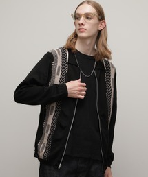 Schott ストライプカーディガン Schott N.Y.C カーディガン Schott/ショット/LS ZIP KNIT