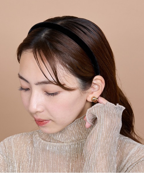 美品 ALEXANDRE DE PARIS ブラック カチューシャ カチューシャ (1 cm)｜ALEXANDRE DE PARIS（アレクサンドル ドゥ