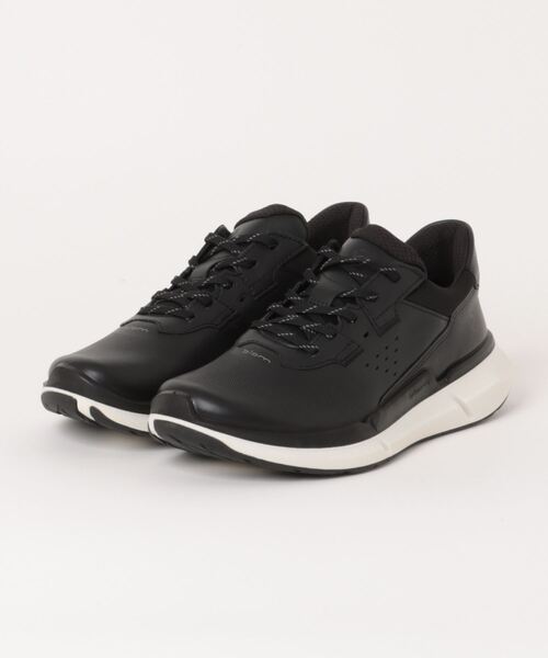 【美品】ECCO 黒 スニーカー 合成皮革　37（23.5） ECCO Street Platform ウィメンズ レザースニーカー | ブラック