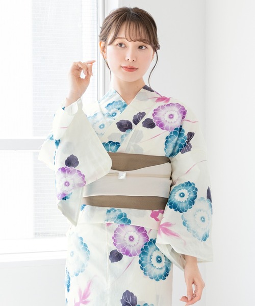 【新品】夏を彩るレディース浴衣2点セット （浴衣＋帯） SOUBIEN（創美苑） 浴衣 夏を彩るレディース浴衣2点セット （浴衣＋帯