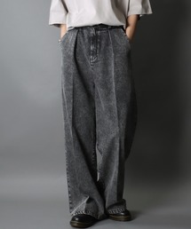 アストラット デニムライク 1タック テーパードパンツ サイズ1 UNITED ARROWS｜<ASTRAET>デニムライク 5ポケット タックパンツ