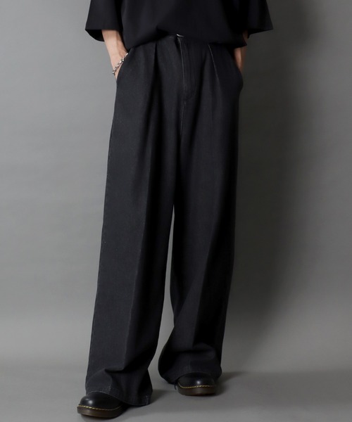 パンツ DAMAGE ONE TUCK WIDE STRAIGHT DENIM DAMAGE ONE TUCK WIDE STRAIGHT DENIM – ANLIO（アンリオ）