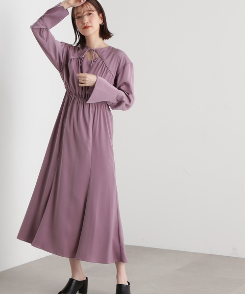 N.（N. Natural Beauty Basic）」 長袖ワンピース MEDIUM ピンク  