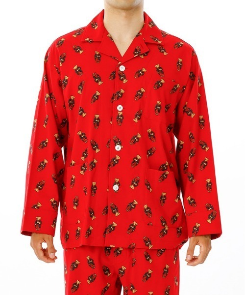 【POLO RALPH LAUREN】Madison All Over ベア パジャマ ※送関込 Polo Ralph Lauren Madison All Over Bear PJ Set | Shopbop