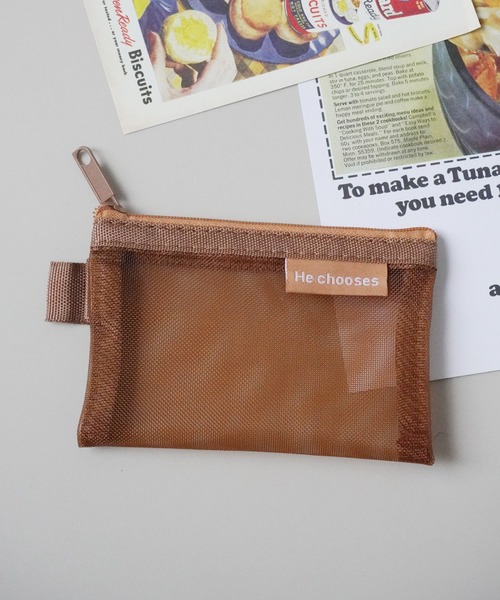 ポーチ 「 Sowel. / ソエル 」 ミニマム メッシュ フラット 小物入れ