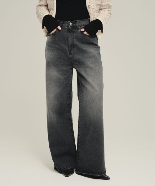 デニム・ジーパン ROCHAS Wide leg jeans セール】【VEQUM】RIM WIDE JEANS（デニムパンツ）｜VEQUM