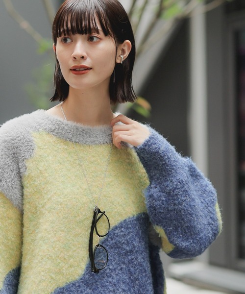 LAKOLE（ラコレ） ニット セーター インターシャ配色プルオーバー