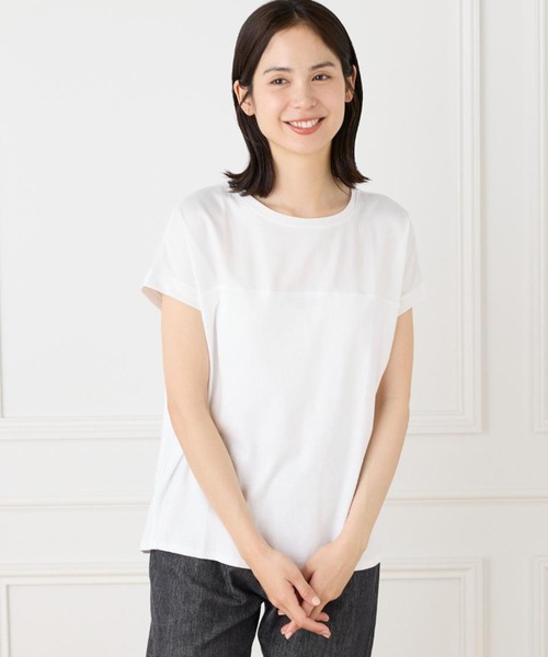 I.T.'S. international tシャツ サテン切り替えドルマンスリーブ
