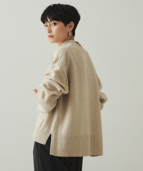 ✨美品✨セリーヌ ニット カーディガン ハイネック ダブルジップ ウール L OPAQUE.CLIP（オペークドットクリップ） カーディガン ミドルゲージV