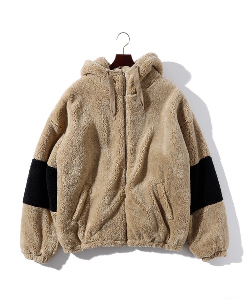 パーカー メンズライク ビッグシルエット シャギー フリース ジップパーカー レディース THISIS パーカー メンズライク ビッグシルエット シャギー