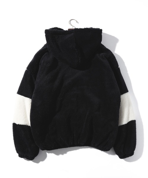 パーカー メンズライク ビッグシルエット シャギー フリース ジップパーカー レディース THISIS パーカー メンズライク ビッグシルエット シャギー