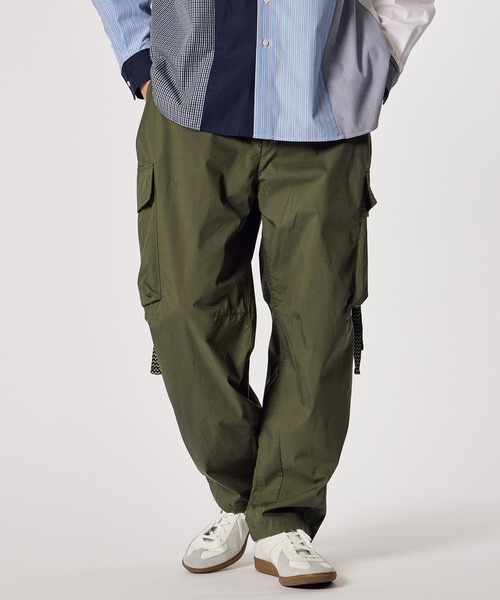 LANVIN ESSENTIAL VIARMES ワイドテーパードカーゴパンツ LANVIN en Bleu カーゴパンツ 「LANVIN ESSENTIAL」VIARMES