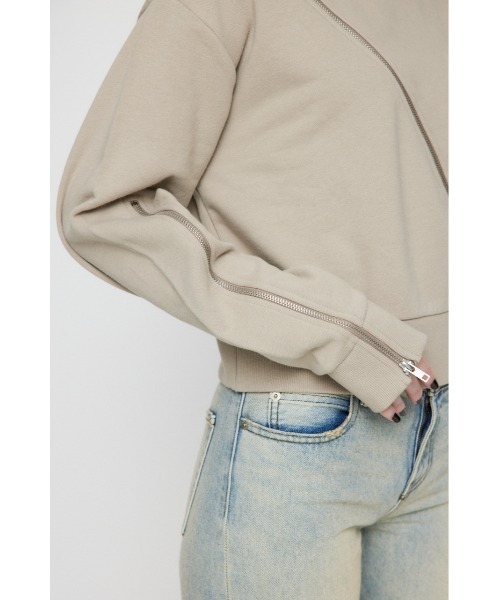 LAGUA GEM（ラグアジェム） トレーナー スウェット CURVE ZIP