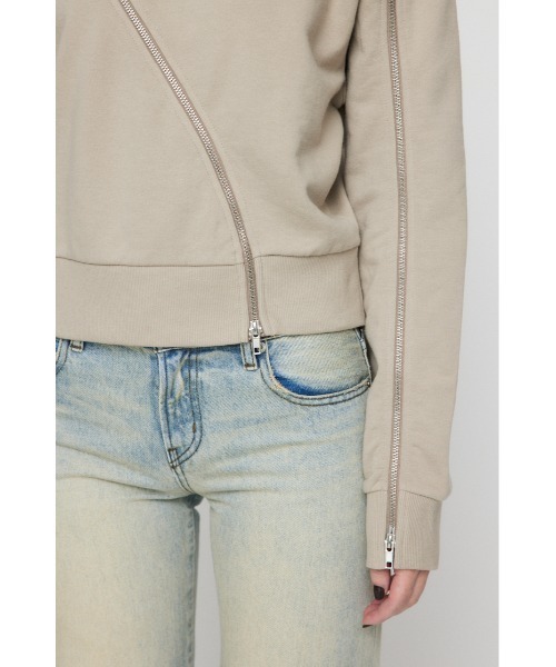 LAGUA GEM（ラグアジェム） トレーナー スウェット CURVE ZIP