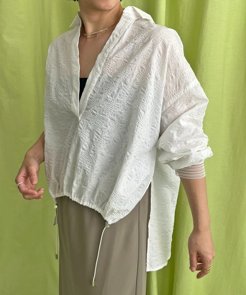 ブラウス シャツ ドロストスキッパーシャツ レディース