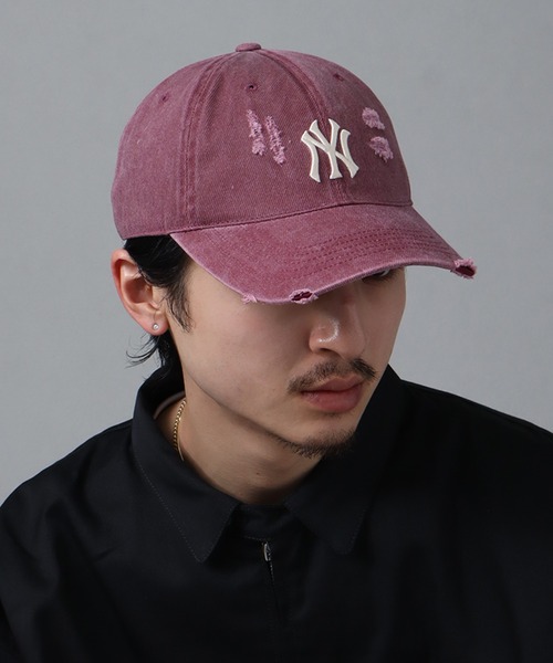 日本未発売】MLB カリナ着用 ダメージキャップ ブラウン aespa