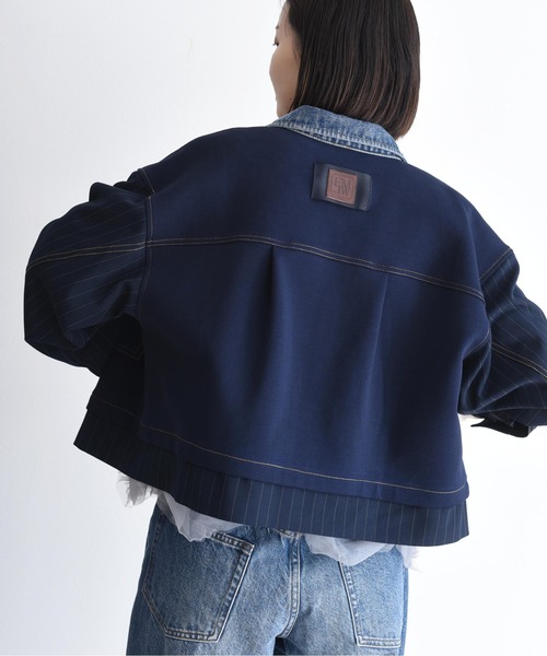 Eimee Law コート アウター デニムトリム ダンボール