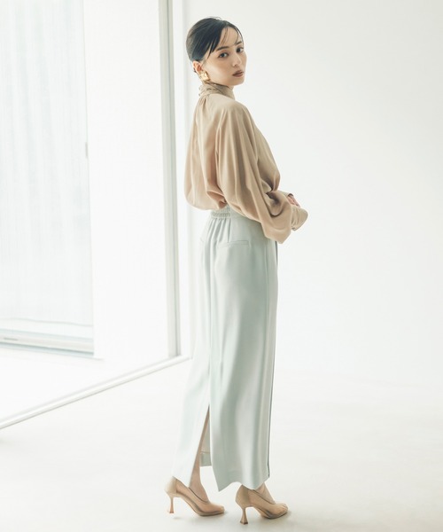 anuans スカート ダブルサテンナロースカート : ZOZOTOWN Yahoo