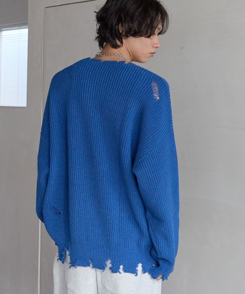 PBLIM ニット セーター 「UNISEX」ダメージキャットニット レディース