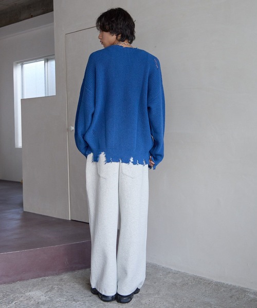 PBLIM ニット セーター 「UNISEX」ダメージキャットニット レディース