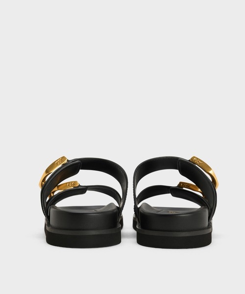CHARLES ＆ KEITH サンダル Gabine ガビーヌ バックルレザー
