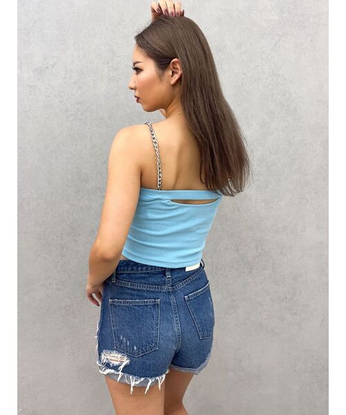 GYDA（ジェイダ） キャミソール chainストラップテレコビスチェ